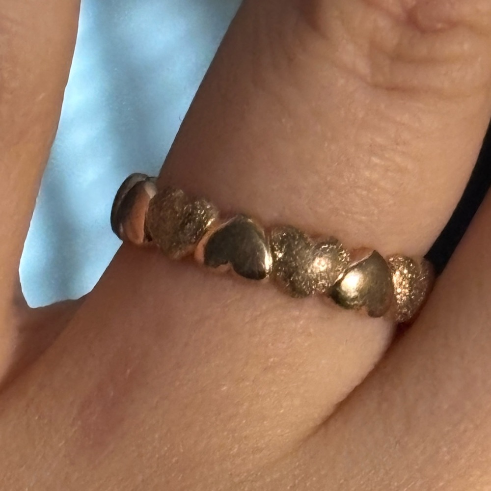 Pandora matte heart brilliance ring